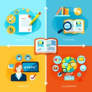 flat design for education and learning concept