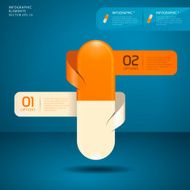 Creative infographic medicine ribbon banner