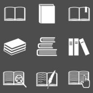 Vector Set of Books Icons N21