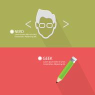 Nerd concept vector