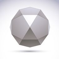 Vector abstract 3D object design technology element