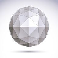 3D polygonal geometric object vector design element