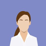 businesswoman profile icon female portrait flat N5