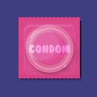 condom package - vector illustration