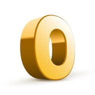 3d golden letter O N4