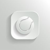 Tennis icon - vector white app button