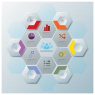 Modern Hexagon Business Infographic Design Template N2