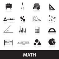 mathematics icons set eps10