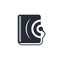 audio book vector sign
