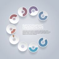 Circular Infographic Design with Pie Chart