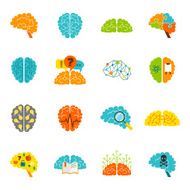 Brain icons flat N2