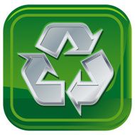 Green Plastic Recycle Emblem