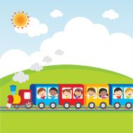 Kids fun on circus train N2