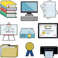 school icon set N28