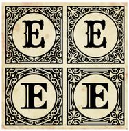Old Paper with Decorative Letter E N2