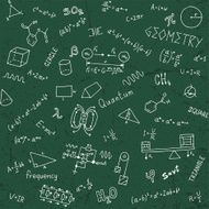 Back to school scientific formulas Seamless pattern