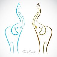 Vector image of an elephant N12