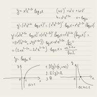 Vector pattern with mathematical formulas N2