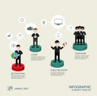 Business concept infographic step to successful vector illustration N4