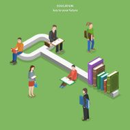 Education flat isometric vector concept N3