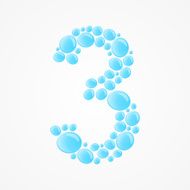 Number 3 Vector illustration