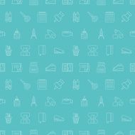 stationery line icon pattern set N3