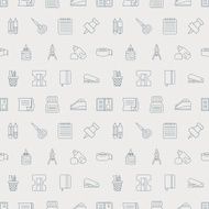 stationery line icon pattern set N4