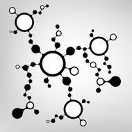 2d DNA molecule structure vector background N4