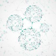 Abstract molecular structure network connection N2