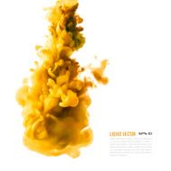 Liquid ink cloud Vector abstract background Isolated element N14