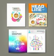 Annual report cover desk artist idea concepts