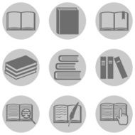 Vector Set of Books Icons N22