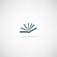 Black book icon on white background