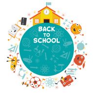 Education Characters and School Frame N2