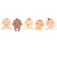 Multiracial babies with banner N2