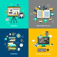 education concept illustration in flat design