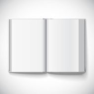 Blank open book vector illustration