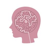 silhouette of heads with a labyrinth inside N4