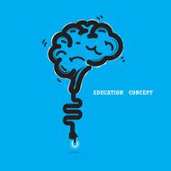 Brain opening concept Creative brain abstract vector logo design template N4