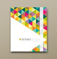 Cover report colorful triangle geometric pattern