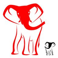 Vector image of an elephant N13