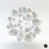 3D Molecule structure background Graphic design N12