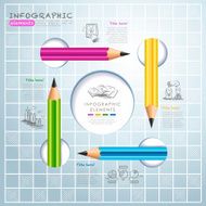 business education pencil Infographics N7