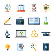 science flat icons set
