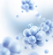 Blue molecules vector background