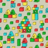 Seamless pattern with cubes N2