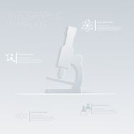 vector illustration microscope sign template graphic or website layout