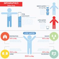 Infographics of water body vector eps10