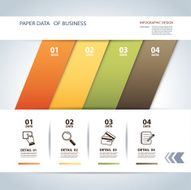 business step paper lines and numbers design template N6
