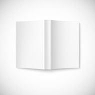 Open blank book cover top view N6